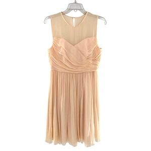 J.Crew Clara Pink Sleeveless Chiffon Dress Party Cocktail‎ Wedding Guest Sz 10
